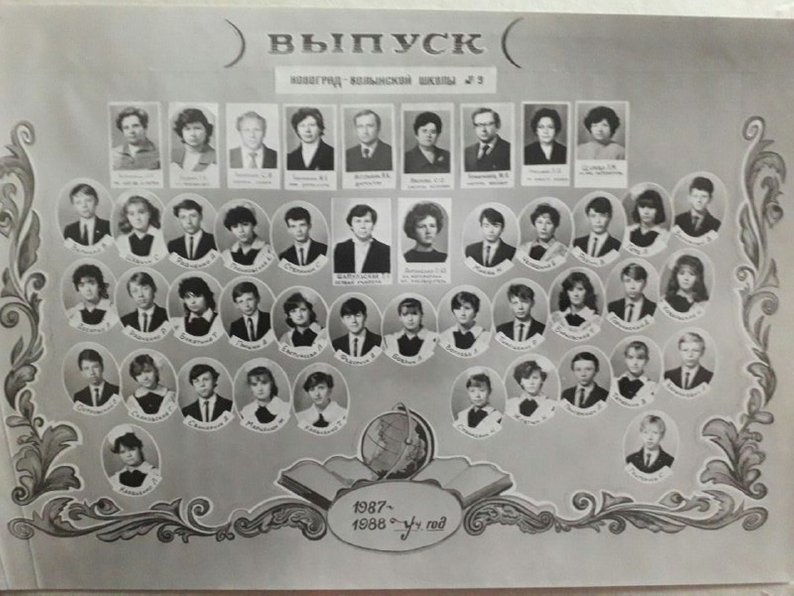 Збірне фото випускного класу Валерія Залужного
