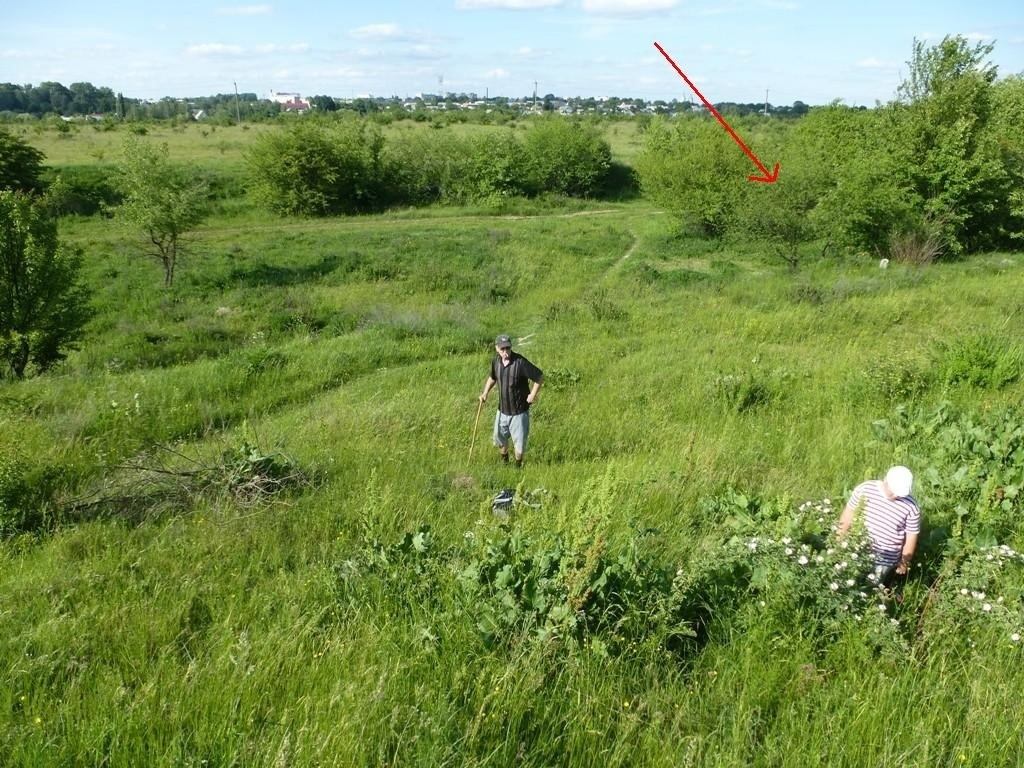 Місце розташування Смолківського кладовища (показано стрілкою), на передньому плані праворуч – вхід до ДВТ