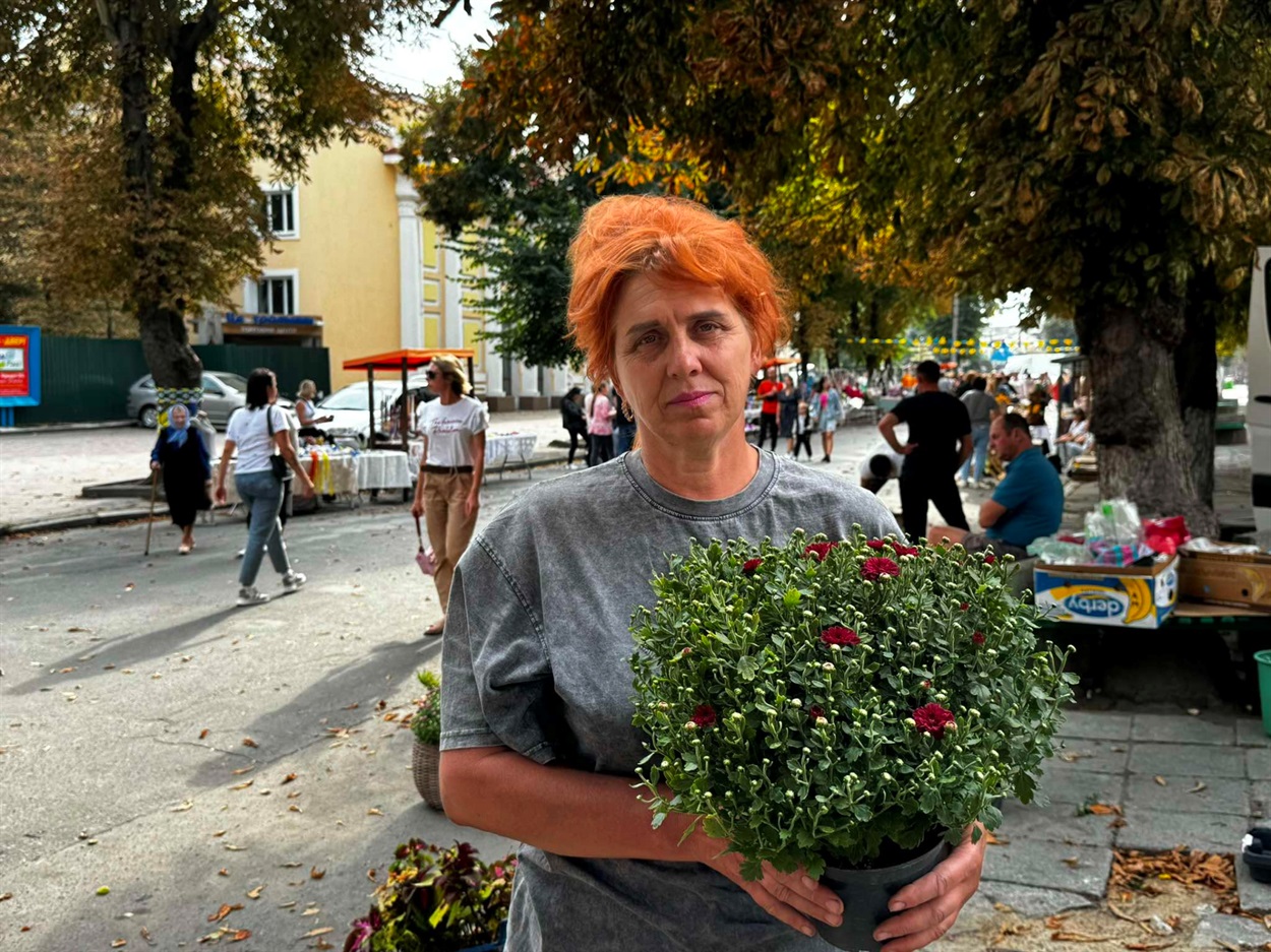 Пані Ірина на осінньому ярмарку у Звягелі