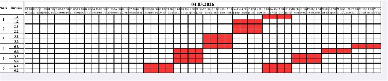 Графік відключень світла 4 березня: коли та кому вимикатимуть електроенергію