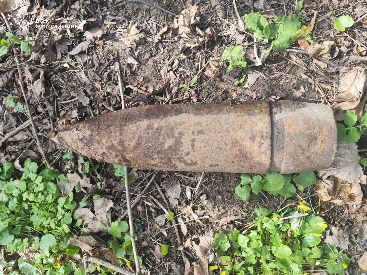 Снаряд на городі: на Звягельщині під час земляних робіт місцеві виявили небезпечну знахідку