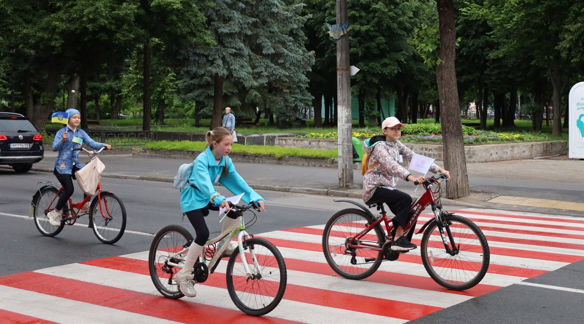 У Звягелі з нагоди Дня міста й річниці повернення історичної назви провели дитячий велопробіг