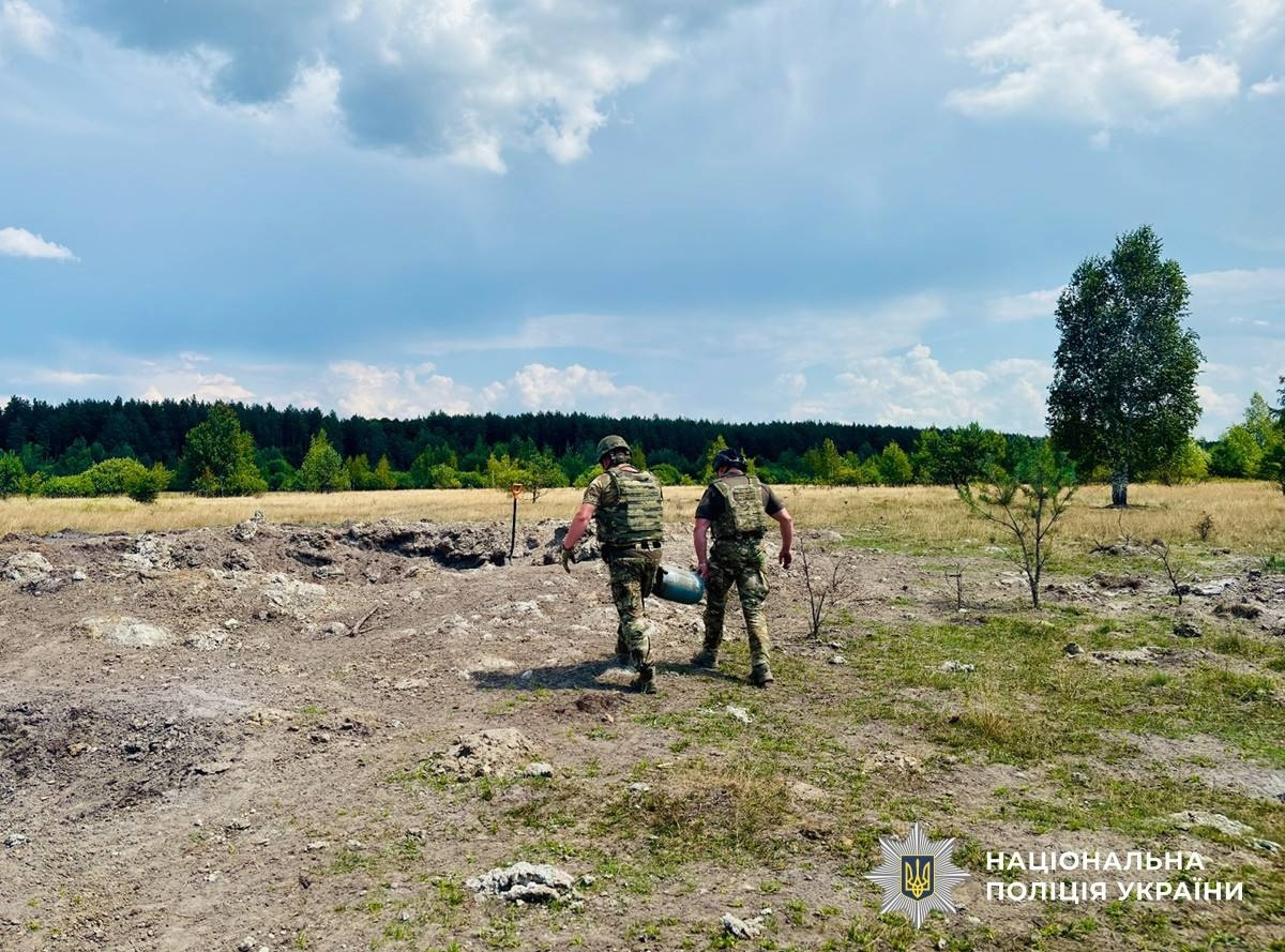 Вибухотехніки поліції знищили бойову частину ворожого БпЛА